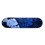 Floral azul de sensación y brillo monopatines