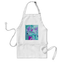 Floral azul delantales