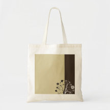 Floral blanco y negro y mariposas bolsas