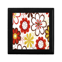 Floral colorido cajas de recuerdo