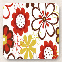 Floral colorido posavasos