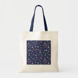 Floral con los chirridos en azul bolsas