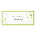 Floral delicado verde y blanco del programa del bo tarjeta publicitaria personalizada