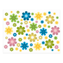 Floral - diseño del hippie tarjeta postal