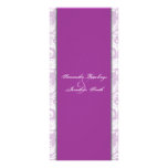Floral elegante púrpura rosado blanco del programa tarjetas publicitarias