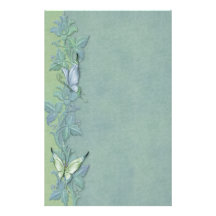 Floral en colores pastel de la mariposa papelería
