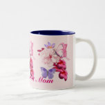 Floral exótico para la mamá taza de café