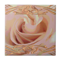 Floral femenino color de rosa romántico elegante teja