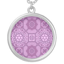 Floral geométrico en rosa de la frambuesa joyería