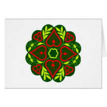 floral Ornament Indien India Grußkarten