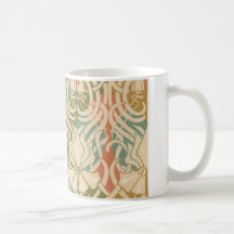 floral precioso del nouveau complejo adornado del  taza de café