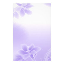 Floral púrpura brumoso papelería personalizada