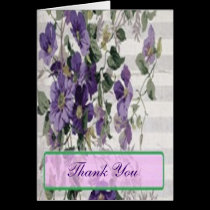 Floral púrpura toda la ocasión tarjetas