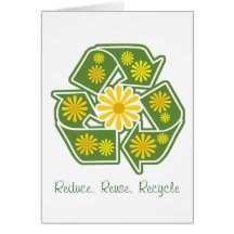 Floral recicle la muestra felicitación