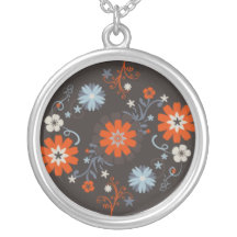 Floral retro colgante personalizado