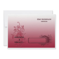 Floral rojo invitaciones