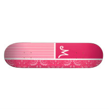 Floral rosado brillante monopatin personalizado