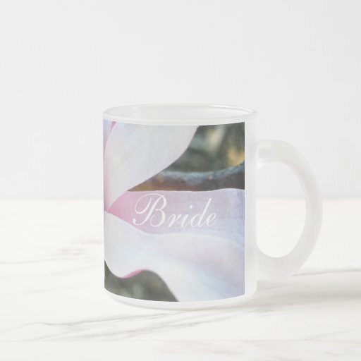 Floral rosado helada del regalo de boda de las nov taza