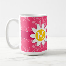 Floral rosado; Margarita Taza
