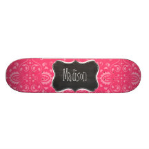 Floral rosado; Pizarra del vintage Monopatin Personalizado
