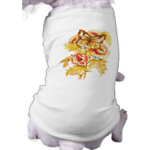 Floral ruso camisa de perro
