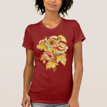 Floral ruso del vintage camiseta