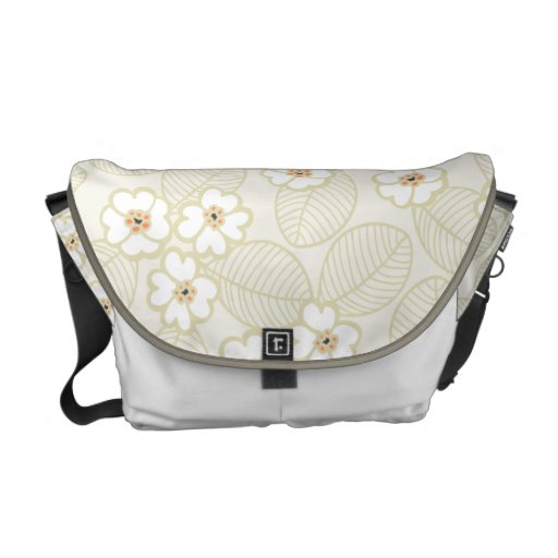 Floral suave y neutral bolsa messenger