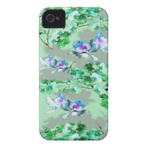 Floral verde Case-Mate iPhone 4 fundas