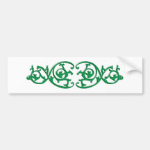 florales Ornament floral Auto Aufkleber