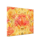 Florece el collage color de rosa rosado floral del impresión en lienzo estirada