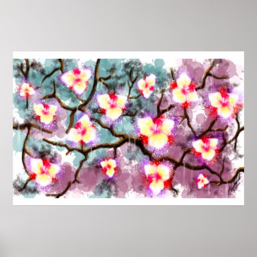 Florece tela poster