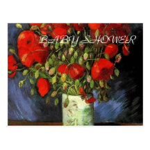 Florero con las amapolas rojas Vincent van Gogh. Postales