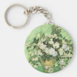 Florero con los rosas, Vincent van Gogh 1890 Llavero Personalizado