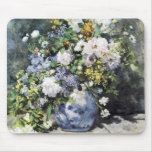 Florero de Pierre-Auguste Renoir de flores Tapete De Ratones