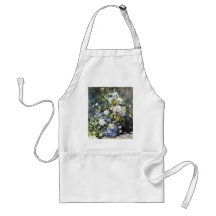 Florero de Pierre-Auguste Renoir de flores Delantal