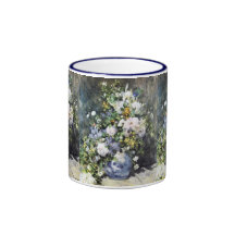 Florero de Pierre-Auguste Renoir de flores Taza