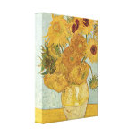 Florero de Vincent van Gogh con 12 girasoles Impresion De Lienzo
