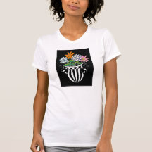 Florero floral colorido camiseta