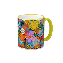 'Flores 1' Taza De Café