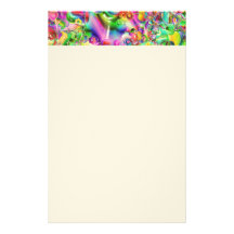 Flores abstractas del arco iris papelería personalizada