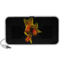 Flores abstractas del narciso portátil altavoz