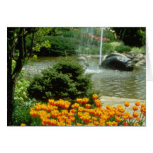 flores amarillas del jardín del tulipán felicitacion 