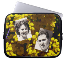 Flores amarillas del monedero funda computadora