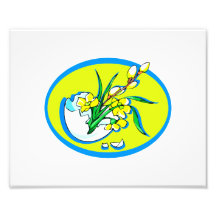 flores amarillas en el huevo oval.png azul arte fotográfico