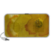 flores amarillas laptop altavoz