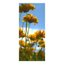 Flores amarillas tarjetas publicitarias a todo color