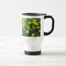 Flores amarillas taza