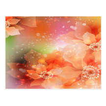 Flores anaranjadas - postal