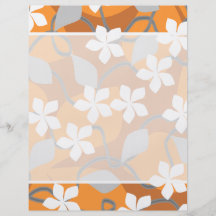 Flores anaranjadas y blancas. Modelo floral Tarjetas Publicitarias