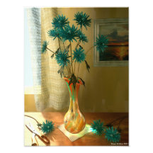 Flores azules arte fotografico
